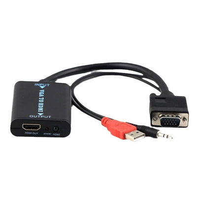 VGA To HDMI Female Converter With USB And Audio