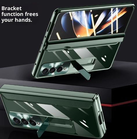 HD Transparent Shatter-resistant With Bracket Shell Film Integrated Phone Case