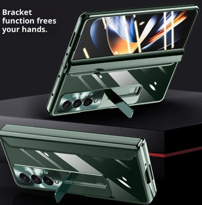 HD Transparent Shatter-resistant With Bracket Shell Film Integrated Phone Case