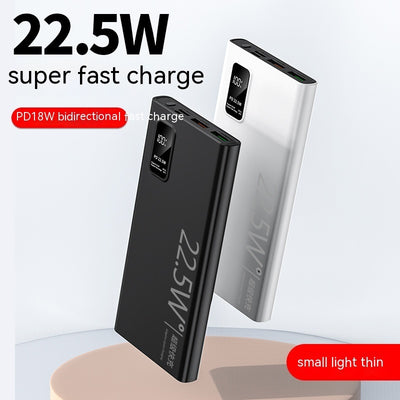 Two-way Fast Charge Power Bank Large Capacity Portable Ultra-thin Portable Power Source