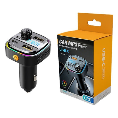 Bluetooth Automotive MP3 Player Charger Multi-function Vehicle-mounted FM Emitter Car Charger Fast Charge