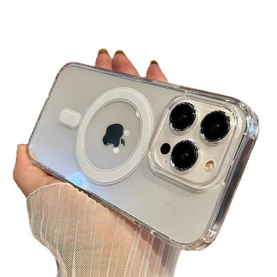 Magnetic Phone Case Protective Cover Transparent Drop-proof Soft Edges