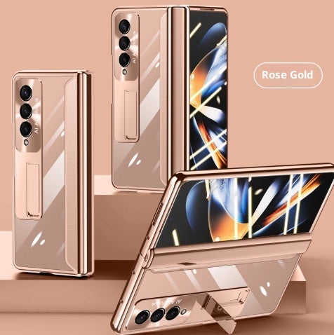 HD Transparent Shatter-resistant With Bracket Shell Film Integrated Phone Case